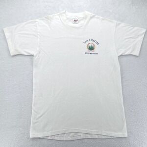 Vintage Vail Colorado Anvil Mens T-Shirt Large White Rocky Mountains USA Made